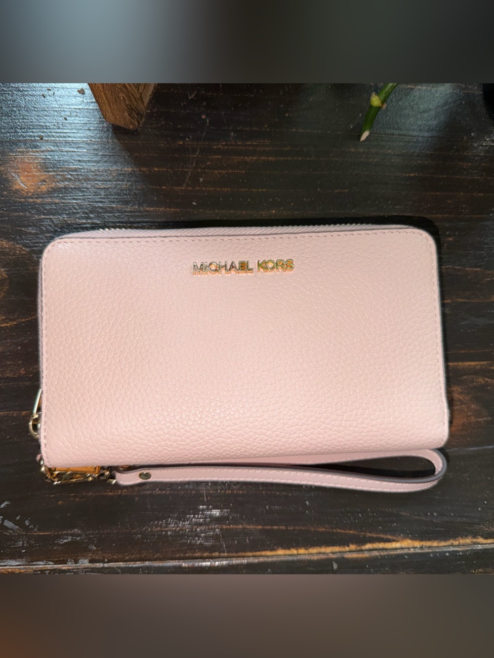 Michael Kors Pink Leather Wristlet Wallet